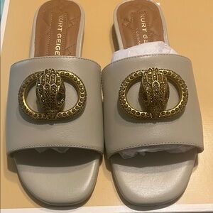 Kurt Geiger Women's Cream Slide Sandals